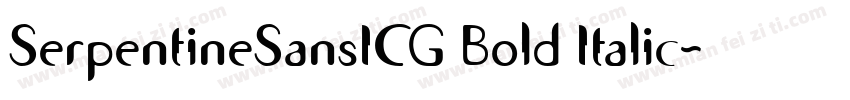 SerpentineSansICG Bold Italic字体转换